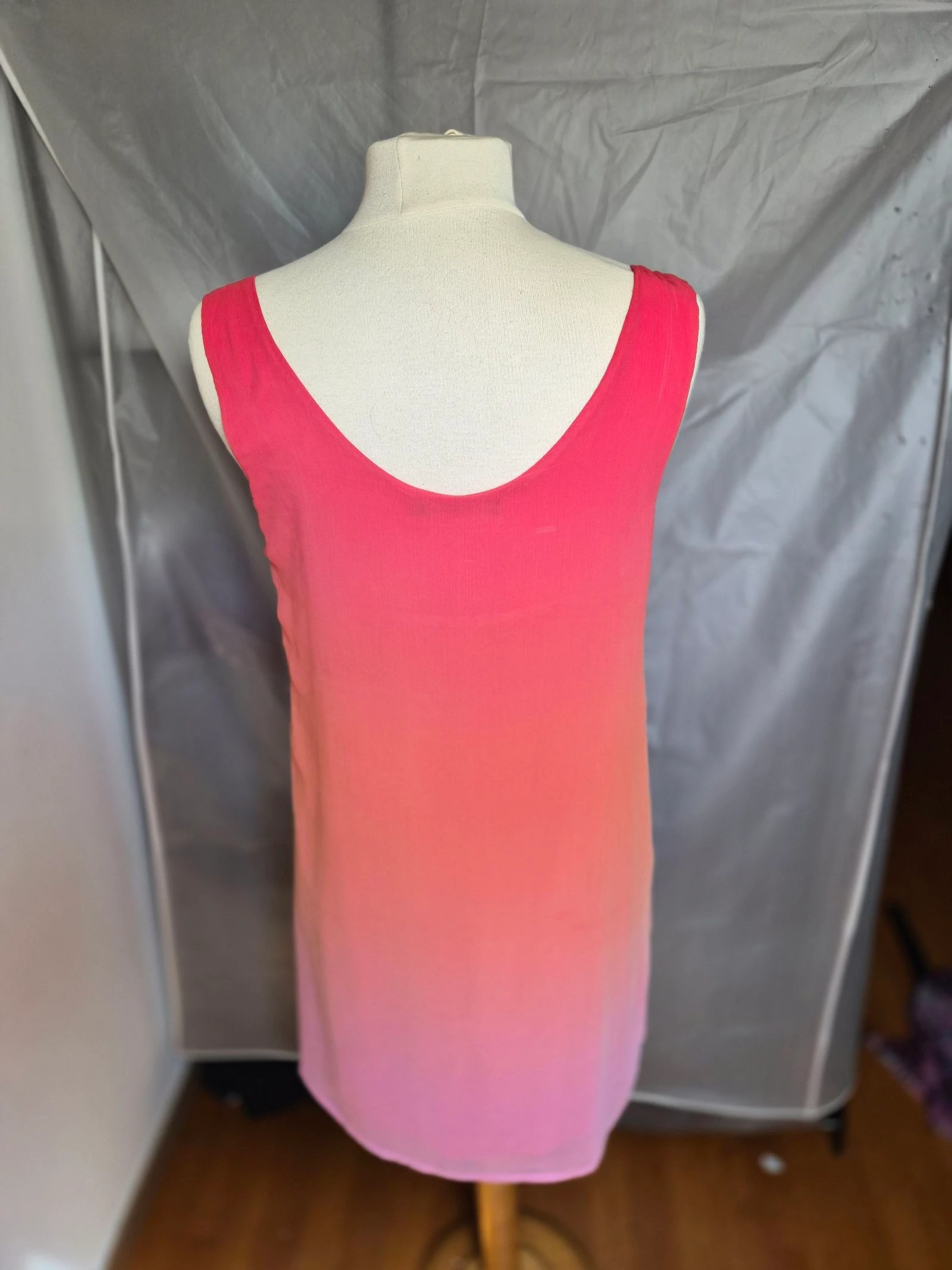 Vestido Desigual en tonos naranja/rosa talla 40/L – photo 3